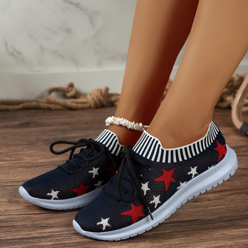 Women's Breathable Running Shoes Lightweight Lace Up Walking Sport Shoes