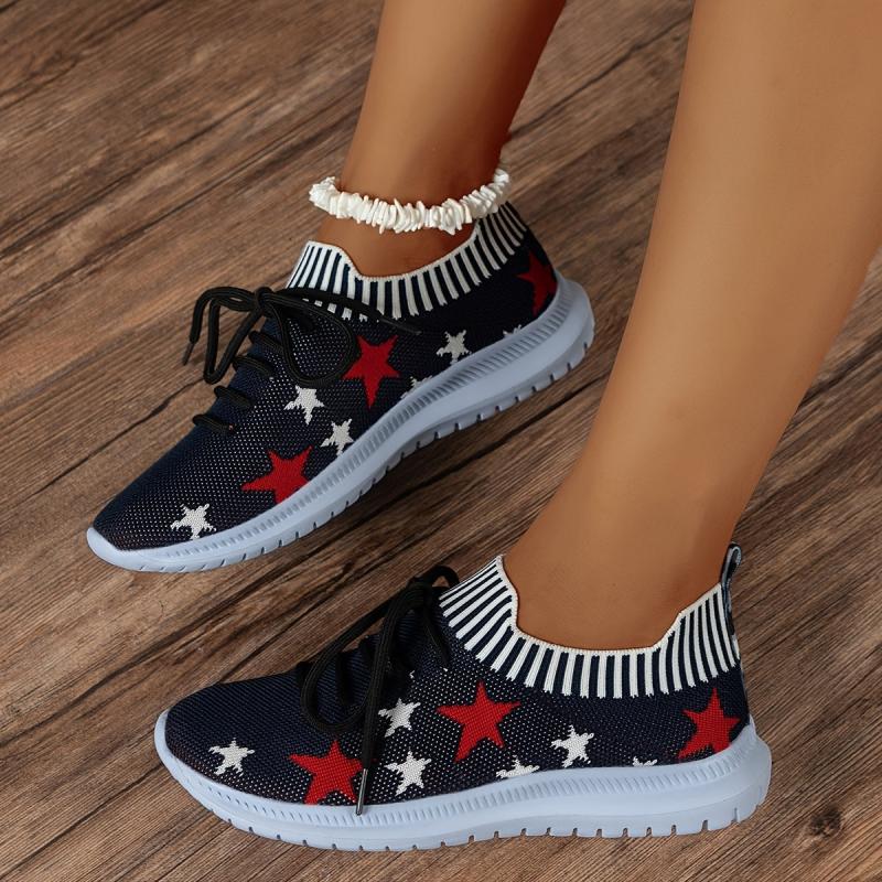 Women's Breathable Running Shoes Lightweight Lace Up Walking Sport Shoes