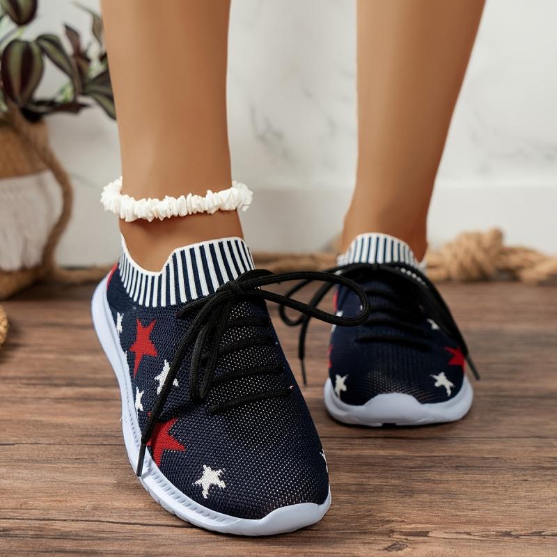 Women's Breathable Running Shoes Lightweight Lace Up Walking Sport Shoes