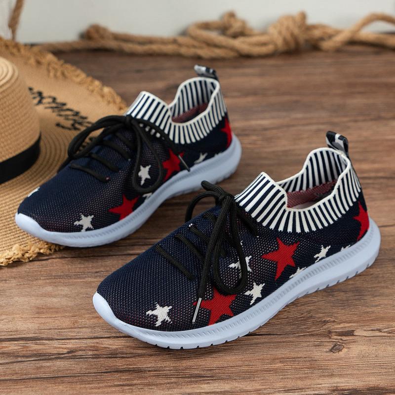 Women's Breathable Running Shoes Lightweight Lace Up Walking Sport Shoes