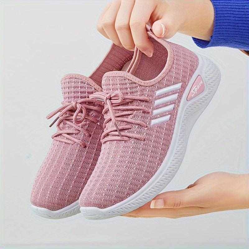 Women's Breathable Athletic Sneakers Lace Up Casual Shoes