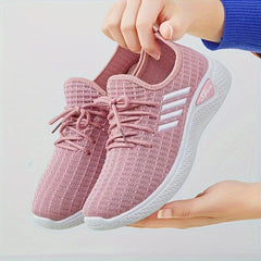 Women's Breathable Athletic Sneakers Lace Up Casual Shoes