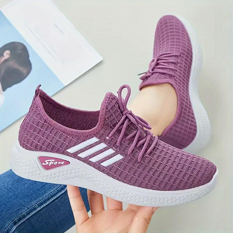 Women's Breathable Athletic Sneakers Lace Up Casual Shoes
