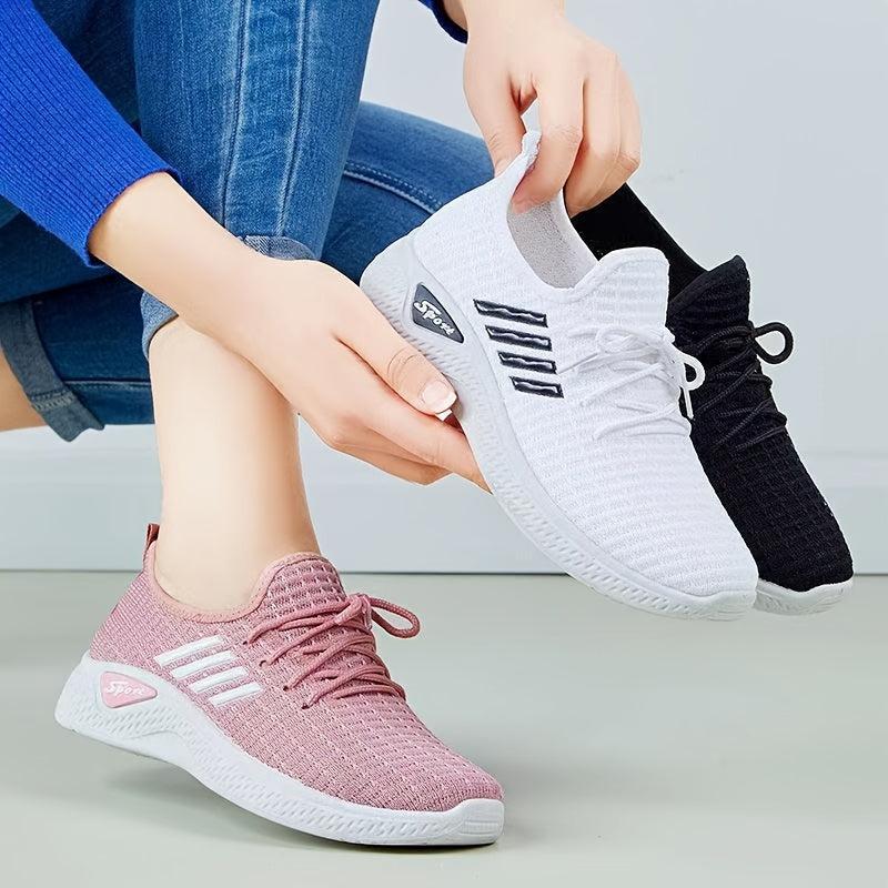 Women's Breathable Athletic Sneakers Lace Up Casual Shoes