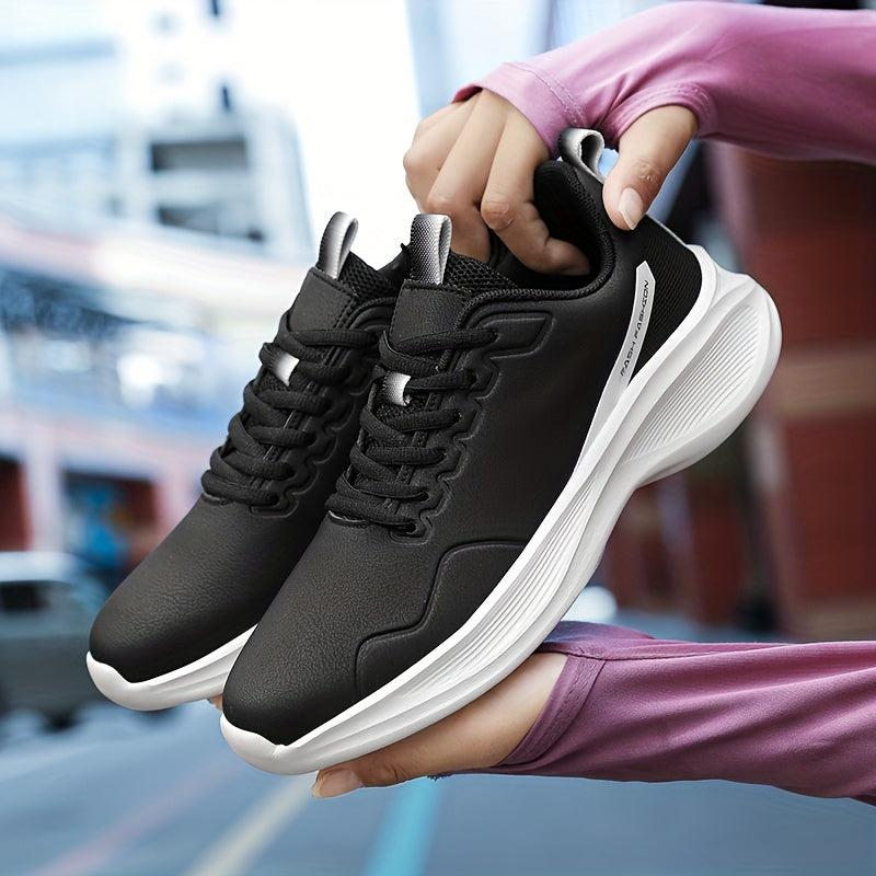 Women's Lace-Up Waterproof Running Shoes Non-Slip Sneakers