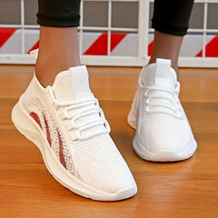 Women's Lightweight Running Shoes Lace up Athletic Sneakers