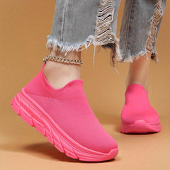 Mesh Slip On Breathable Running Shoes Soft Comfortable Outdoor Sneakers
