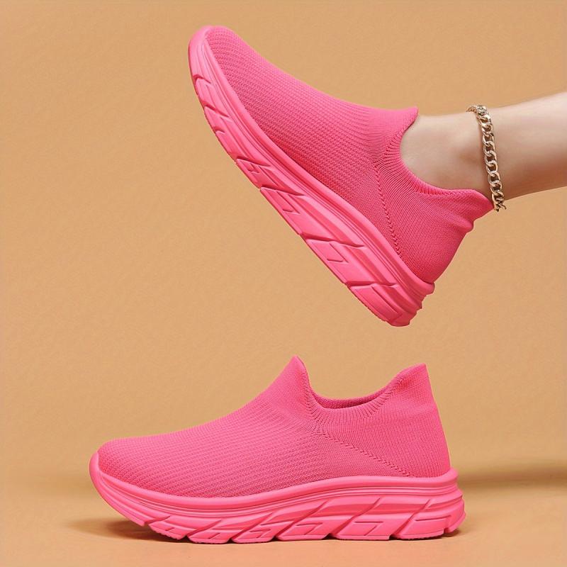 Mesh Slip On Breathable Running Shoes Soft Comfortable Outdoor Sneakers