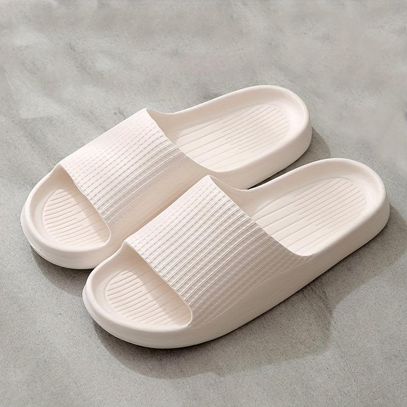 Men's Non Slip Slides Open Toe Slippers for Indoor Outdoor Beach Shower