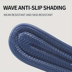Men's Non Slip Slides Open Toe Slippers for Indoor Outdoor Beach Shower