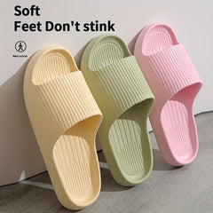 Men's Non Slip Slides Open Toe Slippers for Indoor Outdoor Beach Shower