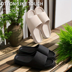 Men's Non Slip Slides Open Toe Slippers for Indoor Outdoor Beach Shower