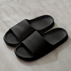 Men's Non Slip Slides Open Toe Slippers for Indoor Outdoor Beach Shower