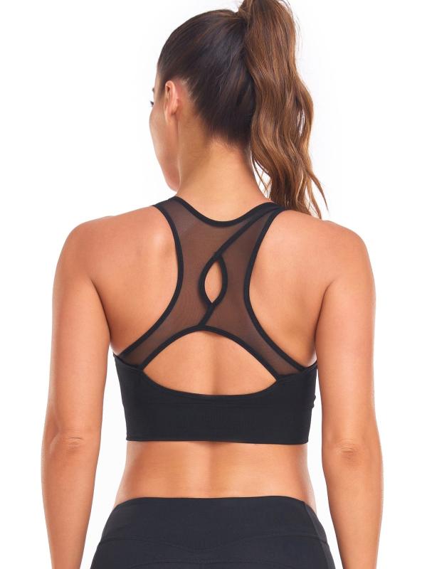 Mesh Breathable Sports Bra High Impact Sexy Tank Top