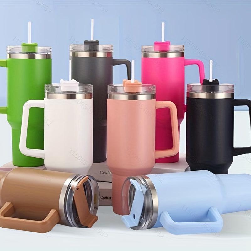 40oz Insulated Steel Cup w/ Straw & Handle for Outdoor Activities