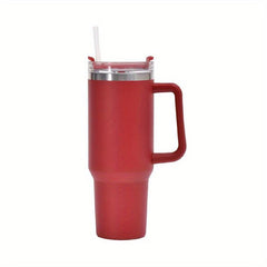 40oz Insulated Steel Cup w/ Straw & Handle for Outdoor Activities