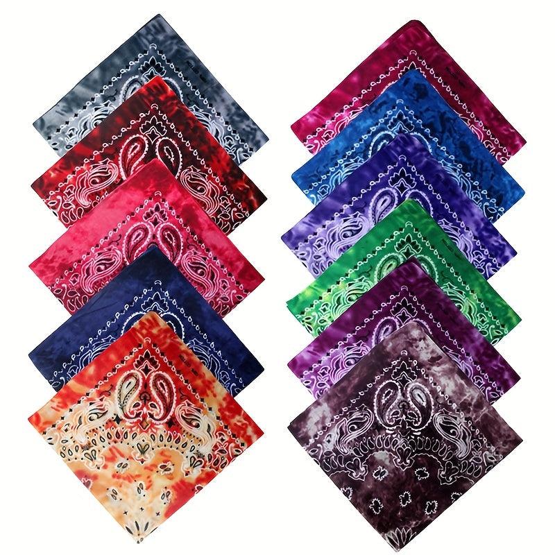 11pcs Unisex Cotton Bandanas for Outdoor Running Cycling Hiking - Headband