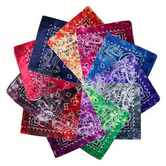 11pcs Unisex Cotton Bandanas for Outdoor Running Cycling Hiking - Headband