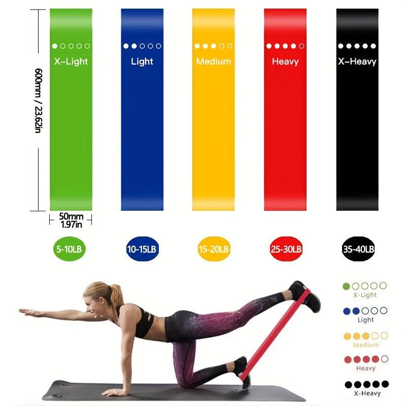 5pcs Elastic Band Resistance Yoga Set