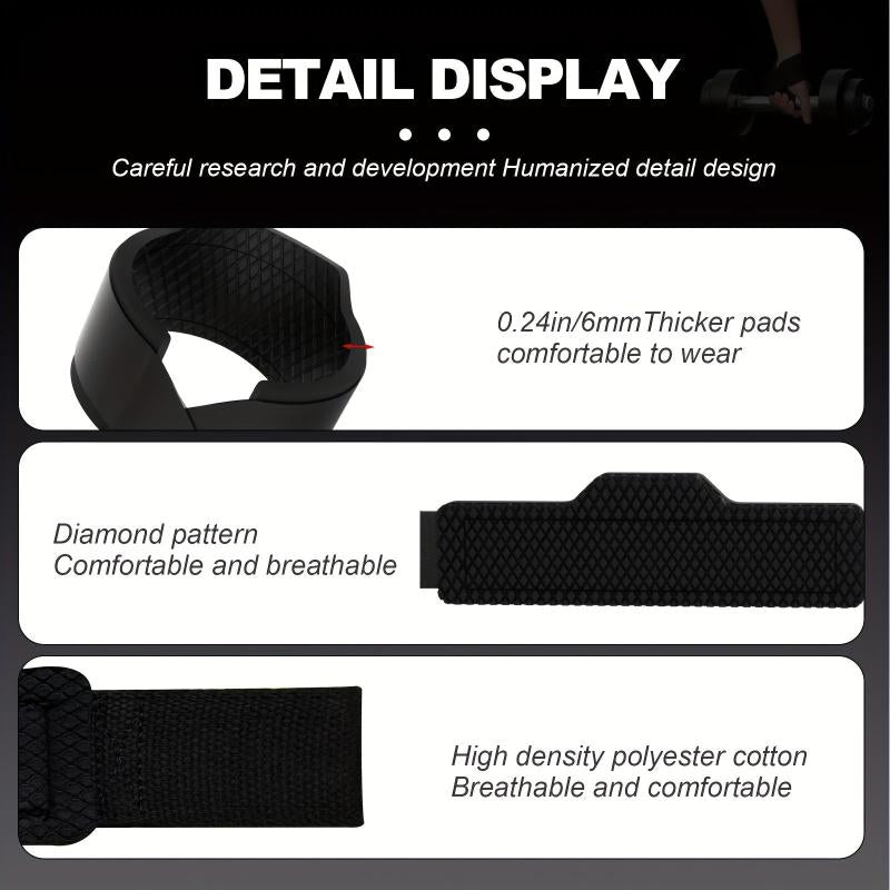 Non Slip Deadlift Wrist Straps for Enhanced Grip and Support