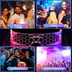 Light Up Glasses LCD Luminous Glasses Party Sci Fi Glowing Glasses