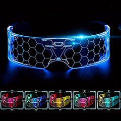 Light Up Glasses LCD Luminous Glasses Party Sci Fi Glowing Glasses