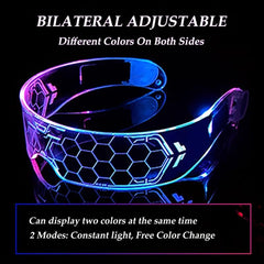 Light Up Glasses LCD Luminous Glasses Party Sci Fi Glowing Glasses