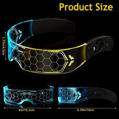 Light Up Glasses LCD Luminous Glasses Party Sci Fi Glowing Glasses