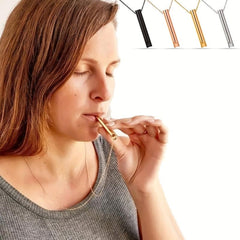 Stainless Steel Mindful Breathing Pendant Necklace Meditation Anxiety Relief