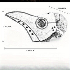 Halloween Cosplay Mask PU Leather Bird Beak Mask Party Prop
