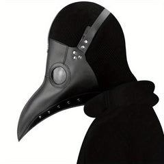 Halloween Cosplay Mask PU Leather Bird Beak Mask Party Prop