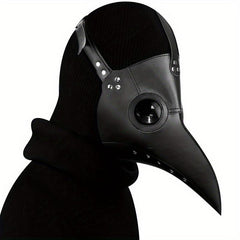 Halloween Cosplay Mask PU Leather Bird Beak Mask Party Prop