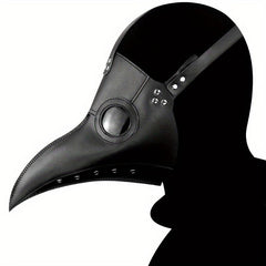 Halloween Cosplay Mask PU Leather Bird Beak Mask Party Prop