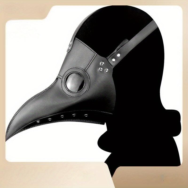 Halloween Cosplay Mask PU Leather Bird Beak Mask Party Prop