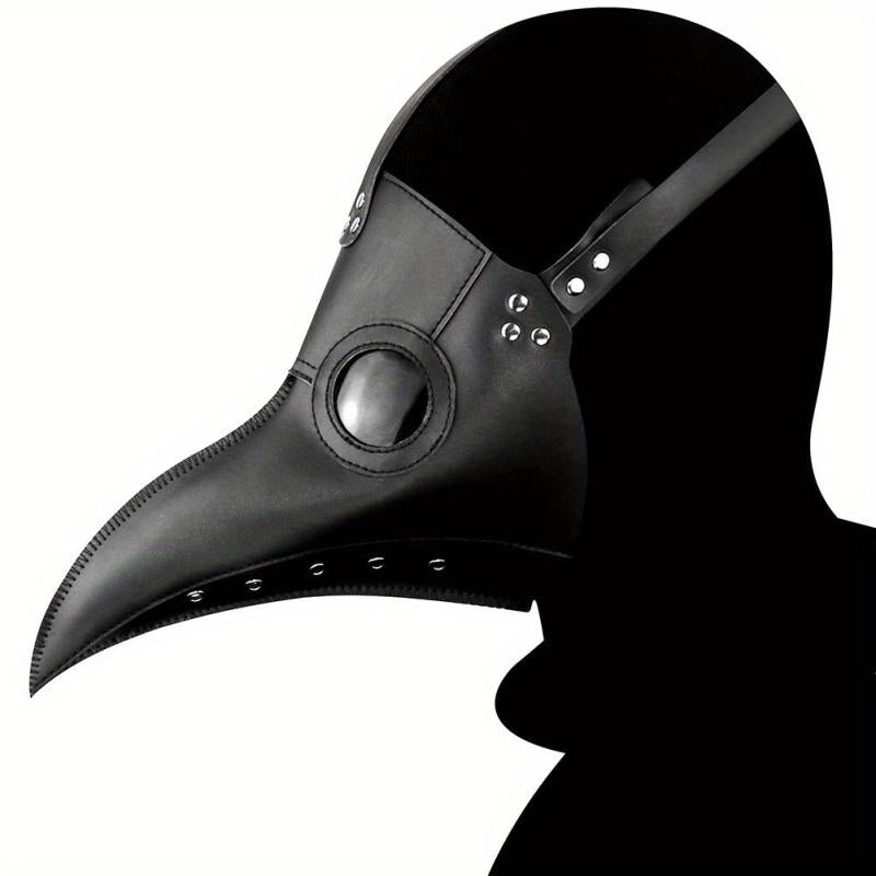 Halloween Cosplay Mask PU Leather Bird Beak Mask Party Prop