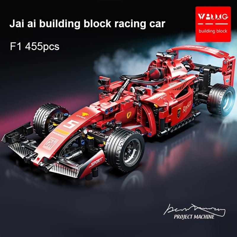 Block Car Kid Gift DIY Engineering Construction Toy High Sports Car
