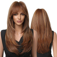 Long Curly Hair Pretty Wig Hair Extension Heat Resistant Synthetic Fiber Wig