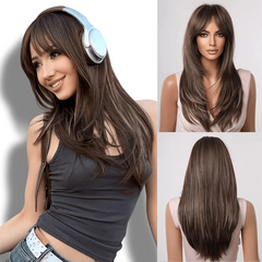 Long Curly Hair Pretty Wig Hair Extension Heat Resistant Synthetic Fiber Wig