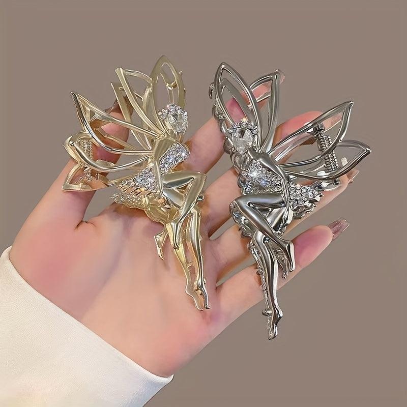 Diamond Plated Hair Clip Large Alloy Diamond Shark Clip Hair Accessories
