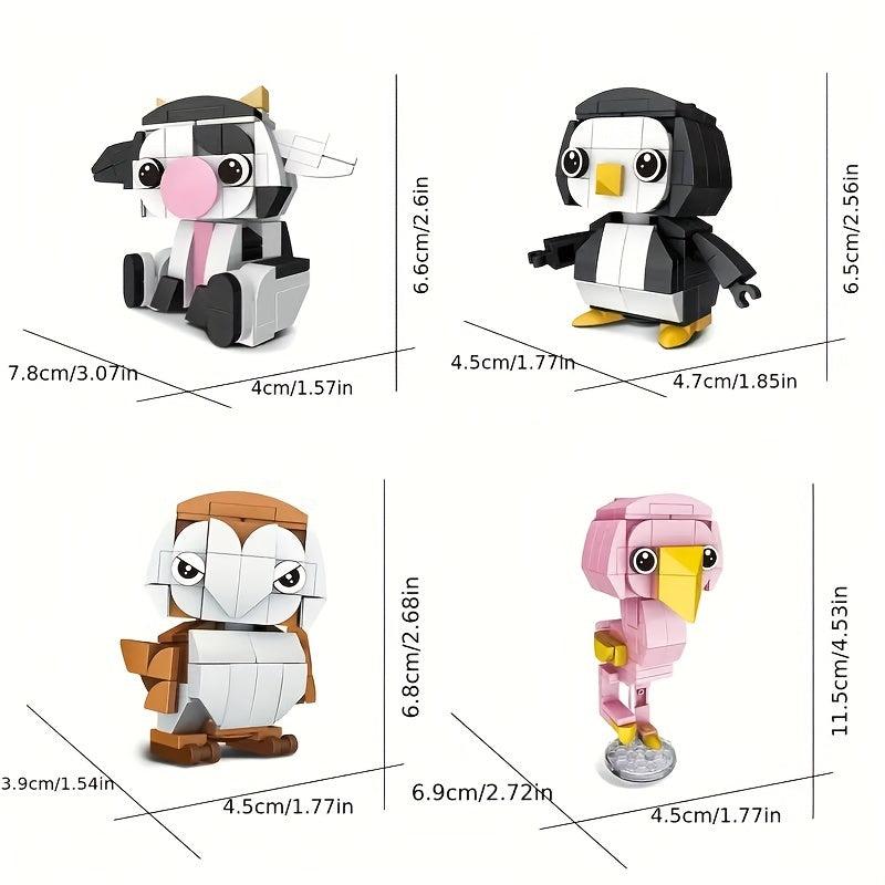 100pcs Animal Building Blocks Set - Koala Sea Lion Flamingo Models