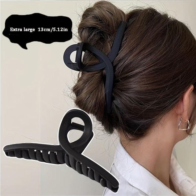 12in Large Matte Hair Grab Clip Solid Solor Headwear for Women Girls