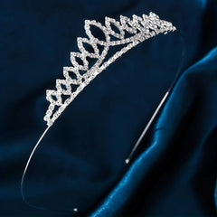 1pc Silver Rhinestone Hair Crown Bride Wedding Tiara