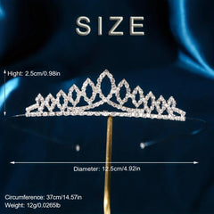 1pc Silver Rhinestone Hair Crown Bride Wedding Tiara
