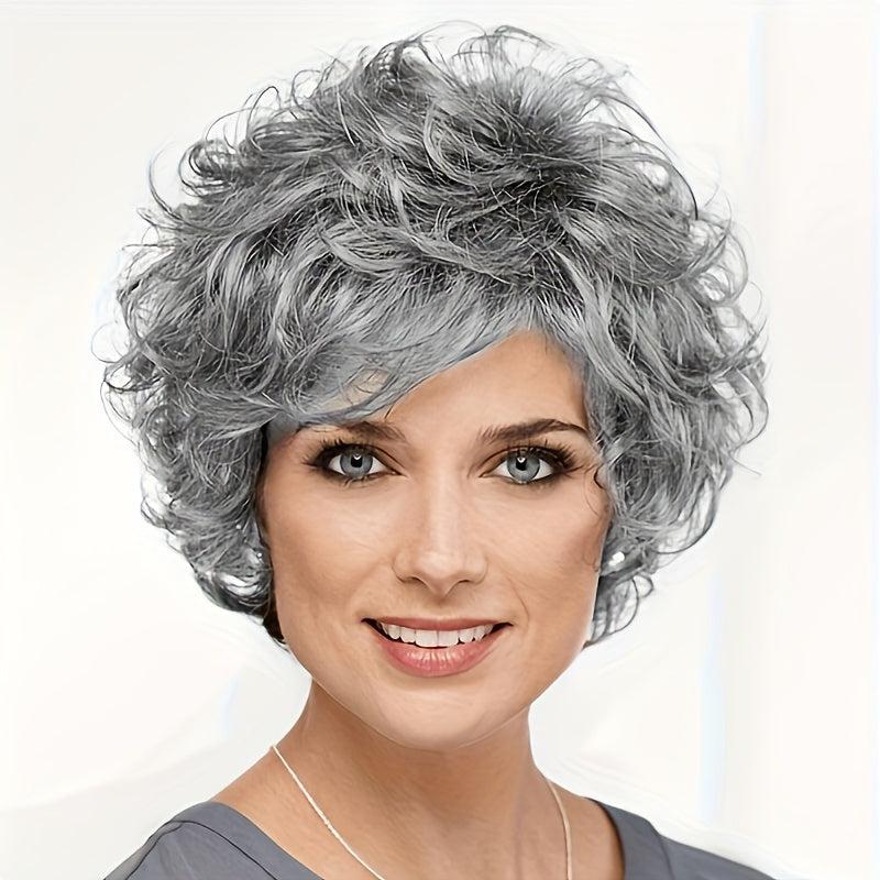 Short Women's Loose Wave Layered Wig High Temp Synthetic Fiber Wig