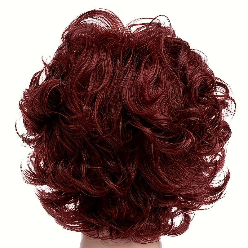 Short Women's Loose Wave Layered Wig High Temp Synthetic Fiber Wig