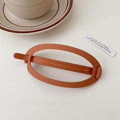 Resin Oval Barrette Hair Clip Women's Hair Accessory