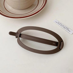 Resin Oval Barrette Hair Clip Women's Hair Accessory