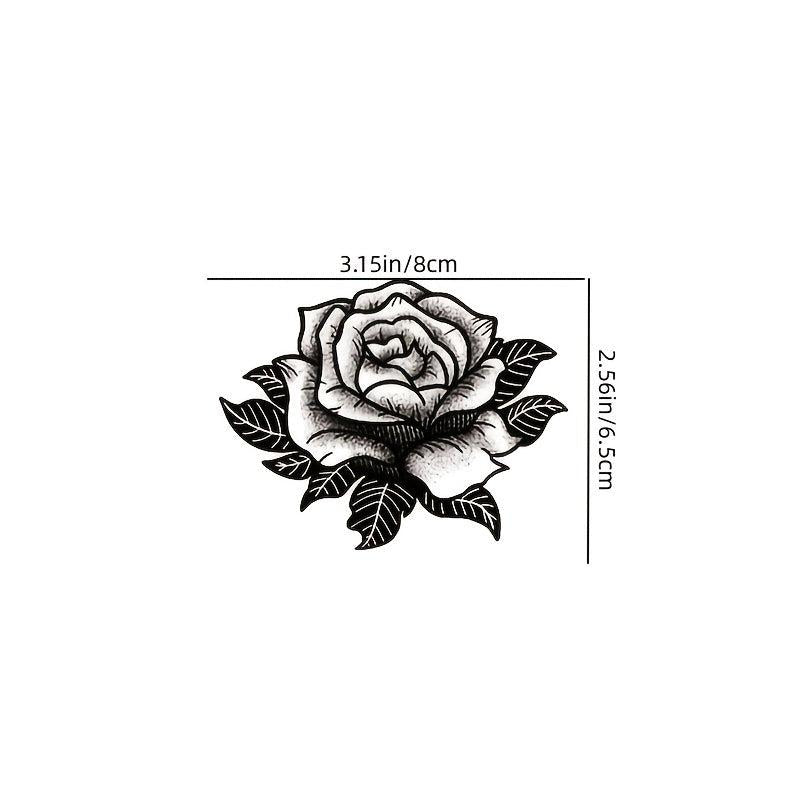 Flame Rose Fruit Juice Herbal Tattoo Sticker Waterproof
