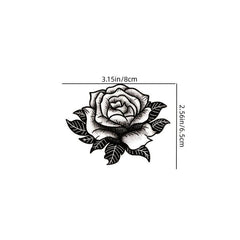 Flame Rose Fruit Juice Herbal Tattoo Sticker Waterproof