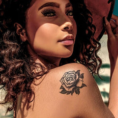 Flame Rose Fruit Juice Herbal Tattoo Sticker Waterproof